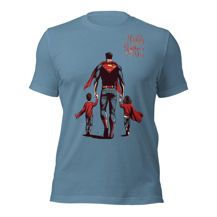 Super Dad Men Premium T-shirt - Steel Blue / S - ArtyKoala