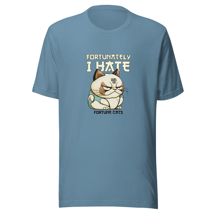 Fortunately I Hate Unisex Premium T-shirt - Steel Blue / S - ArtyKoala