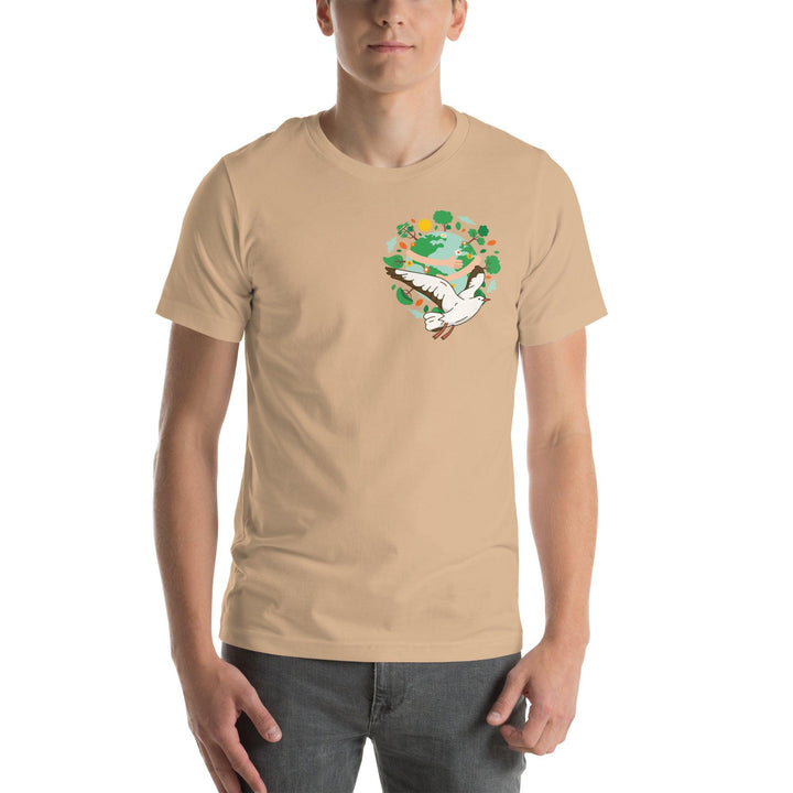 Green World Gull Man Premium T-shirt - ArtyKoala