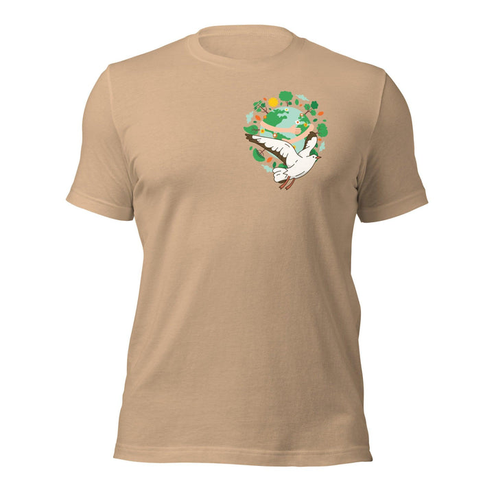 Green World Gull Man Premium T-shirt - Tan / S - ArtyKoala