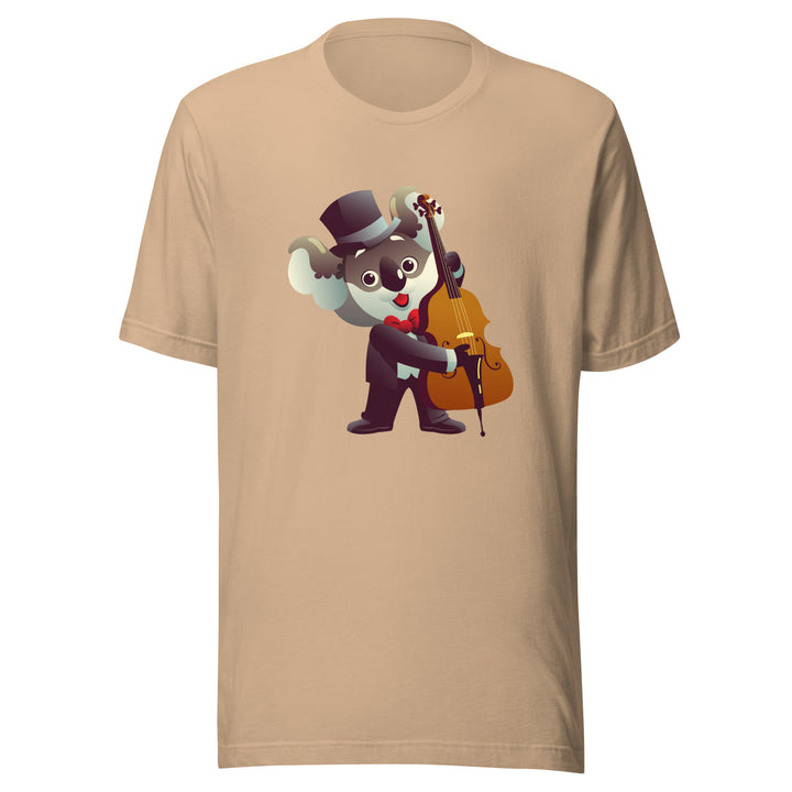 Koala Musicians Contra Bass Man Premium T-shirt - Tan / S - ArtyKoala