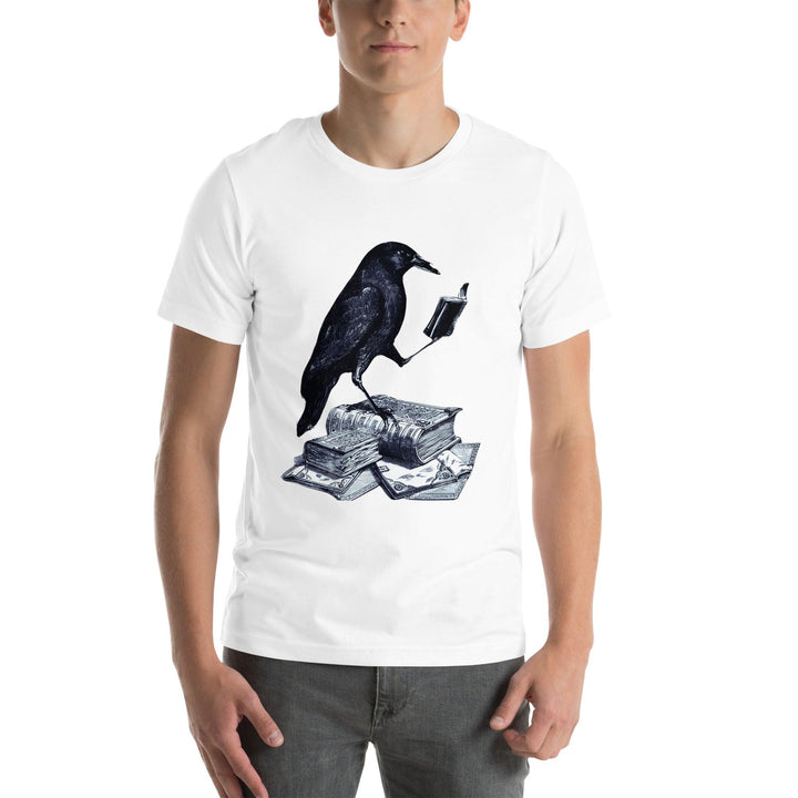 Reading crow Man t-shirt - ArtyKoala