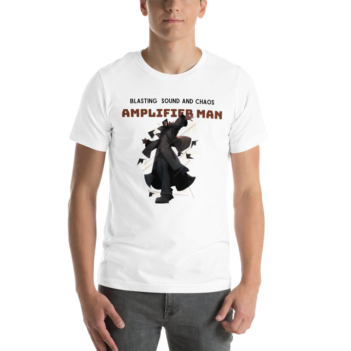 Amplifier Man Unisex Premium T-shirt - White / S - ArtyKoala