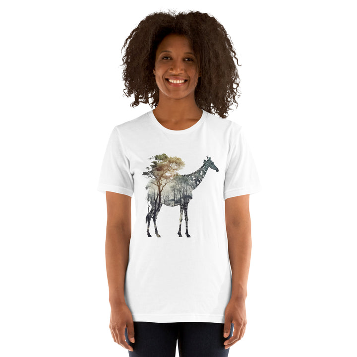 Giraffe and Nature Premium Unisex T-shirt - ArtyKoala