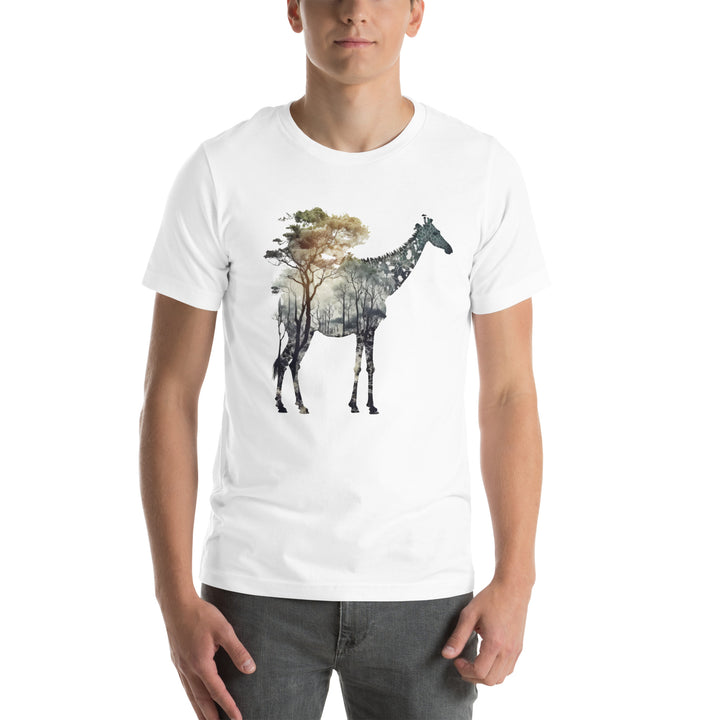 Giraffe and Nature Premium Unisex T-shirt - ArtyKoala