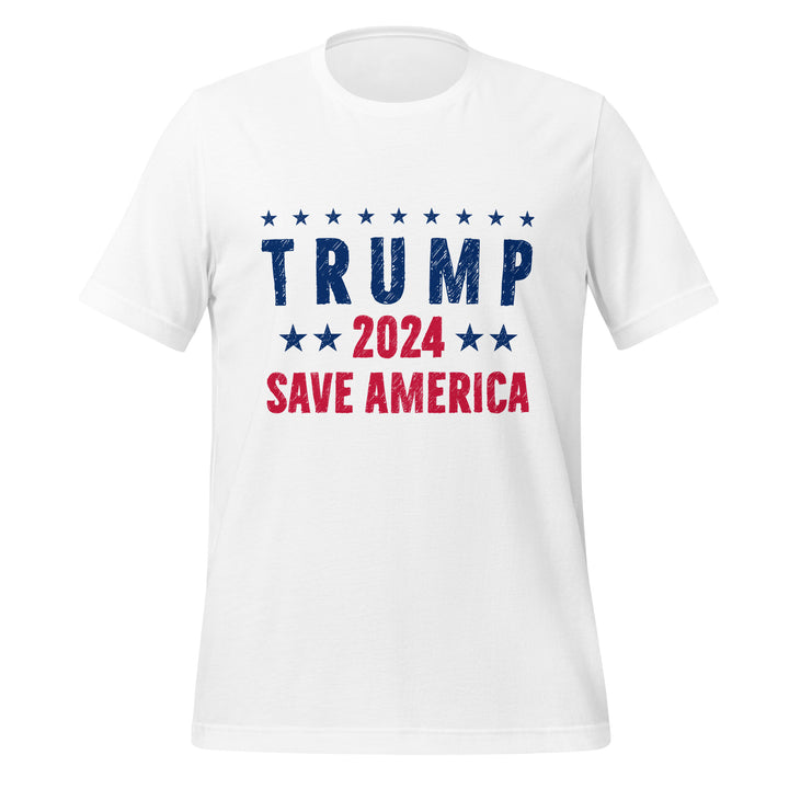 Save America 2024 Trump Unisex T-shirt - White / S - ArtyKoala