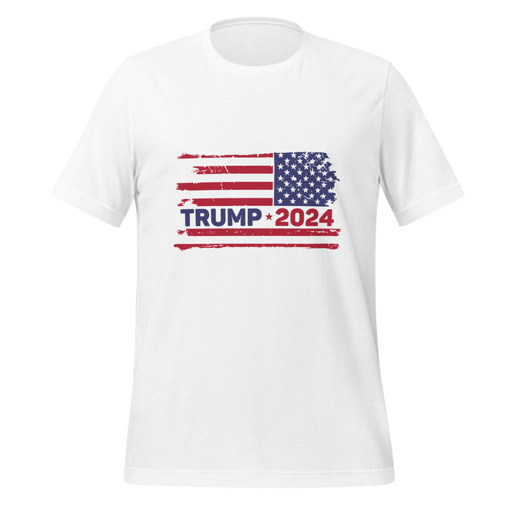 Flag and Trump Unisex T-shirt - White / S - ArtyKoala