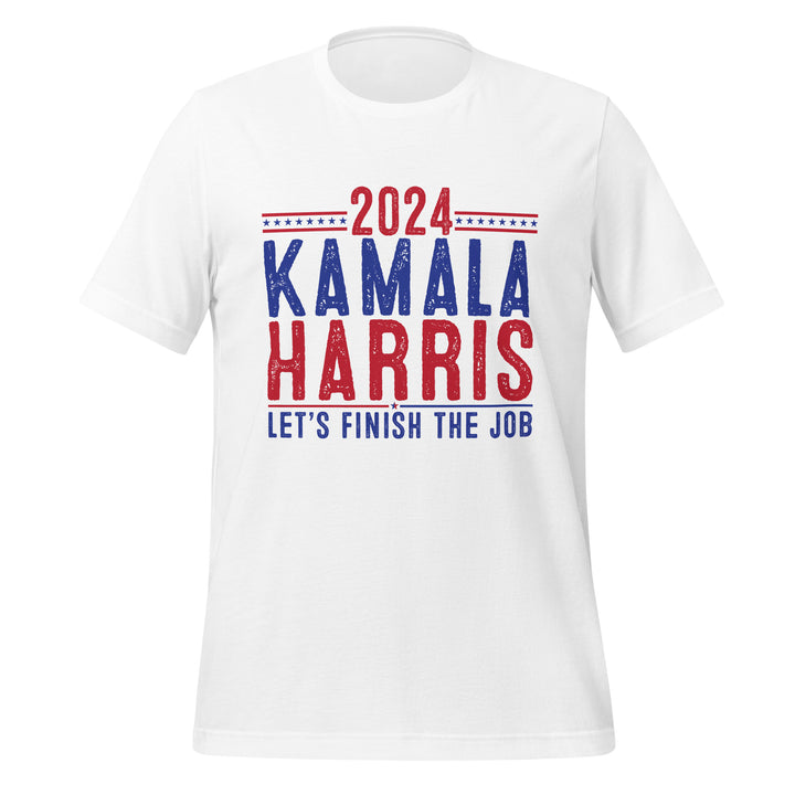 Let's Finish The Job Kamala Harris Unisex T-shirt - White / S - ArtyKoala