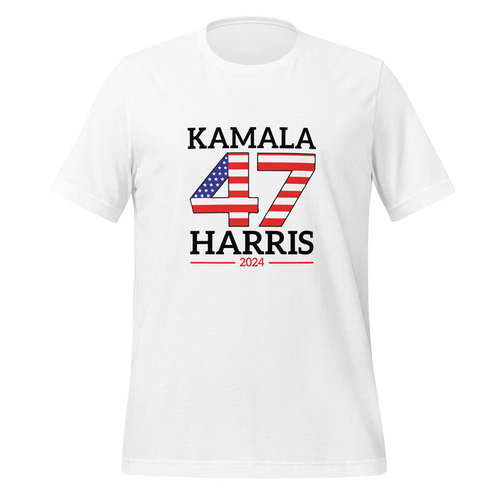 Kamala 47 Harris Unisex T-shirt - White / S - ArtyKoala