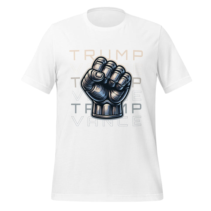 Trump Iron Fist Vance Unisex T-shirt - White / S - ArtyKoala