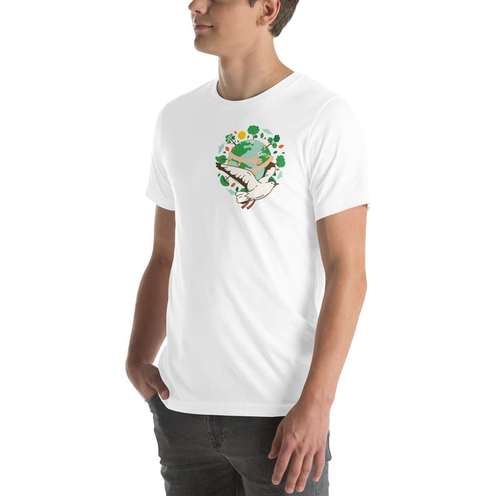 Green World Gull Man Premium T-shirt - ArtyKoala