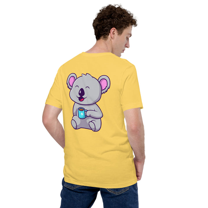 Koala Sleeping in a Cup Unisex Premium T-shirt - ArtyKoala