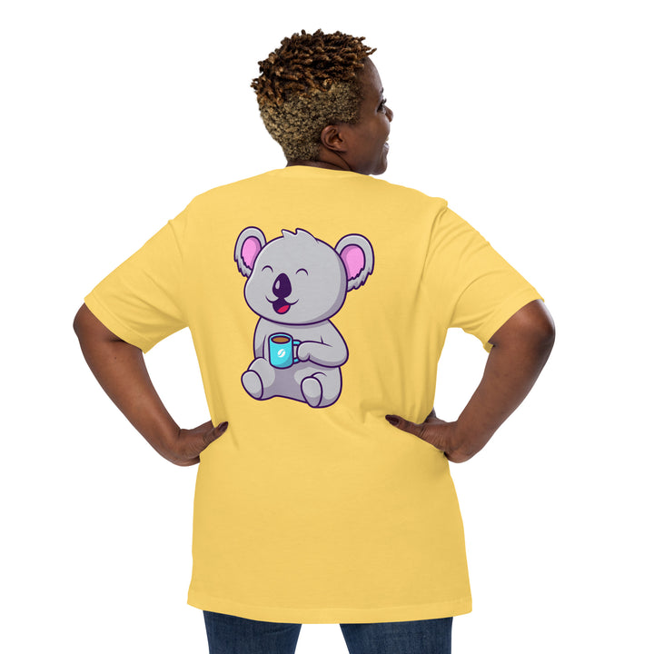 Koala Sleeping in a Cup Unisex Premium T-shirt - ArtyKoala