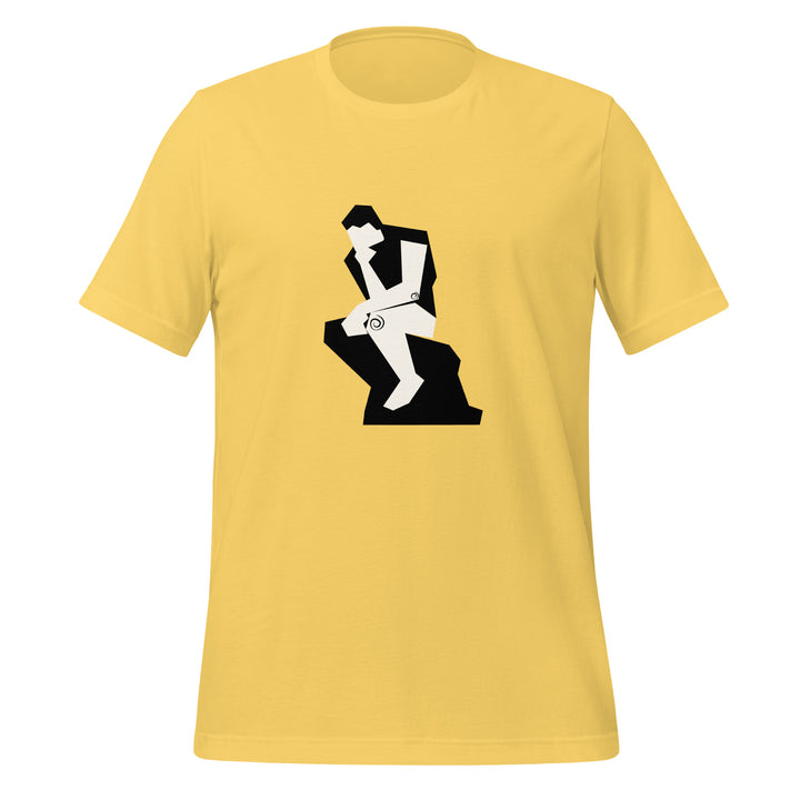 The Thinker Premium Unisex T-shirt - Yellow / S - ArtyKoala