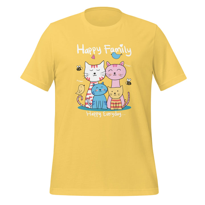 Happy Family Premium Unisex T-shirt - Yellow / S - ArtyKoala