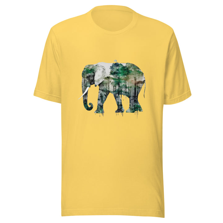 Elephant and Nature Premium Unisex T-shirt - Yellow / S - ArtyKoala