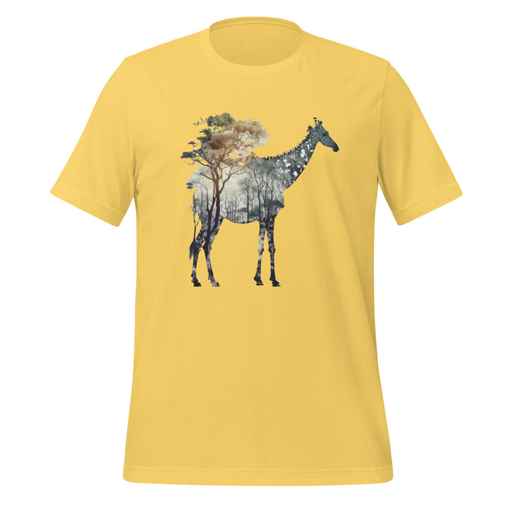 Giraffe and Nature Premium Unisex T-shirt - Yellow / S - ArtyKoala