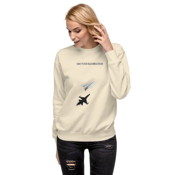 USE YOUR IMAGINATION Graphic Sweatshirt - White - S - ArtyKoala