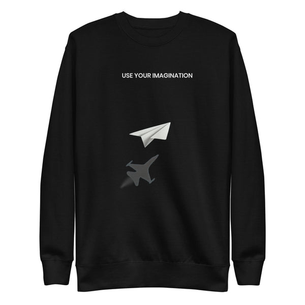 USE YOUR IMAGINATION Graphic Sweatshirt - Black - S - ArtyKoala