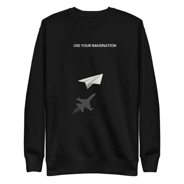 USE YOUR IMAGINATION Graphic Sweatshirt - Black - S - ArtyKoala