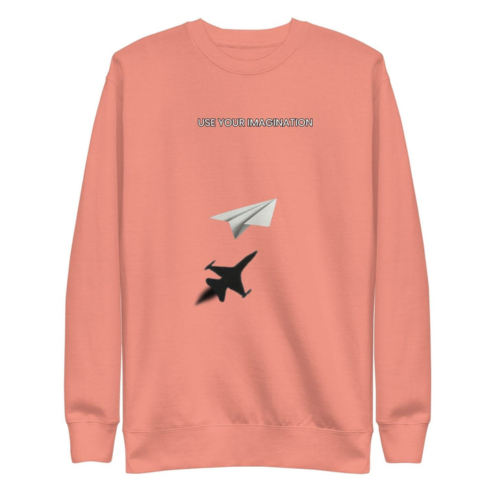 USE YOUR IMAGINATION Graphic Sweatshirt - Dusty Rose - S - ArtyKoala