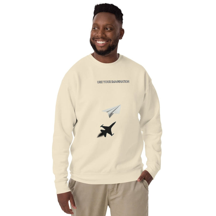 USE YOUR IMAGINATION Graphic Sweatshirt - White - S - ArtyKoala