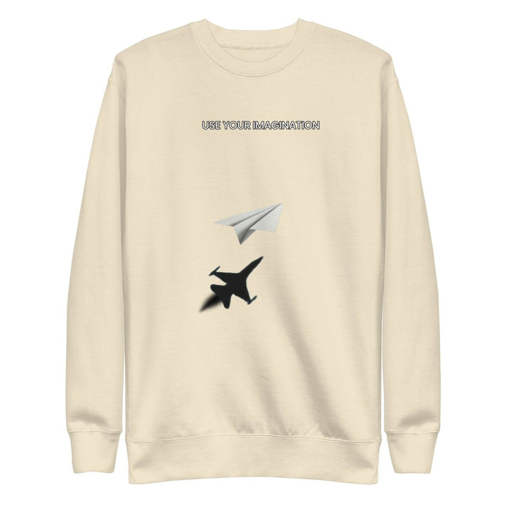 USE YOUR IMAGINATION Graphic Sweatshirt - Bone - S - ArtyKoala