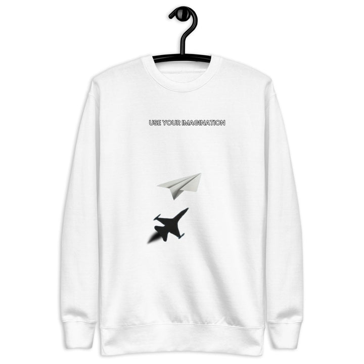 USE YOUR IMAGINATION Graphic Sweatshirt - White - S - ArtyKoala