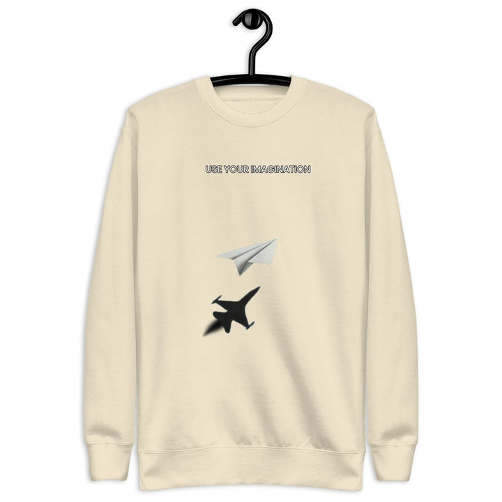 USE YOUR IMAGINATION Graphic Sweatshirt - White - S - ArtyKoala