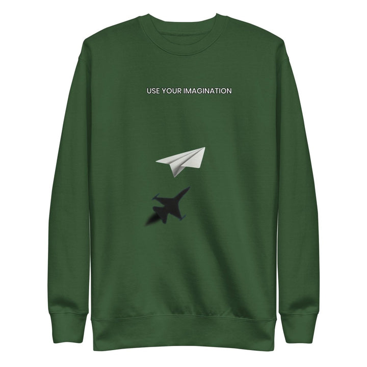 USE YOUR IMAGINATION Graphic Sweatshirt - Forest Green - S - ArtyKoala