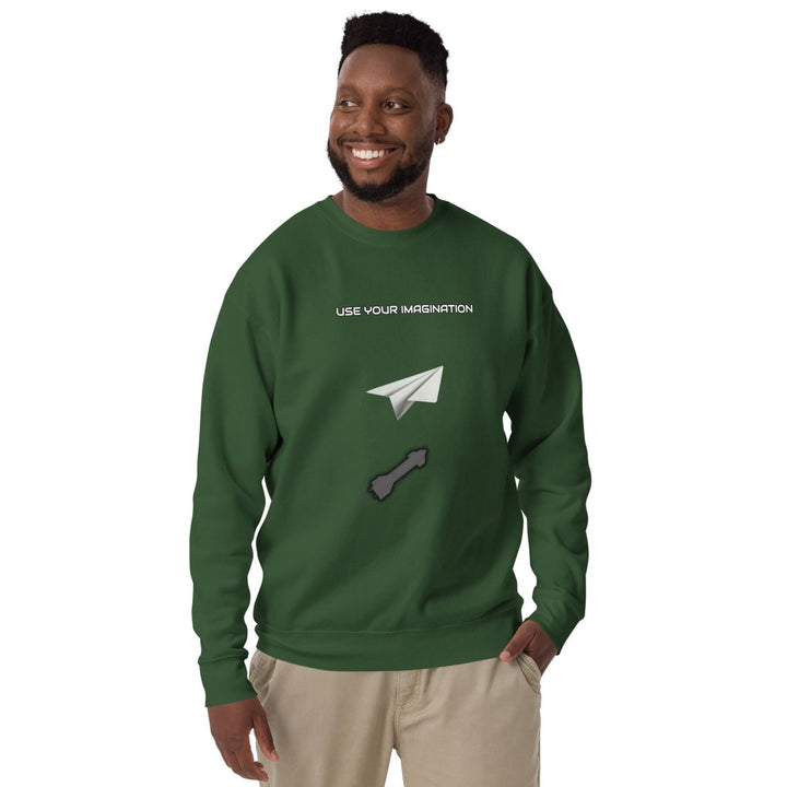 Use your Imagination Unisex Premium Sweatshirt - White - S - ArtyKoala