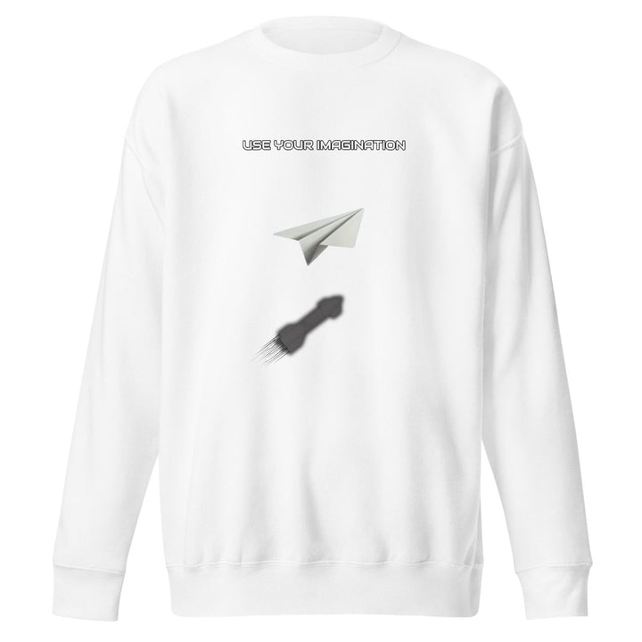 Use your Imagination Unisex Premium Sweatshirt - White - S - ArtyKoala