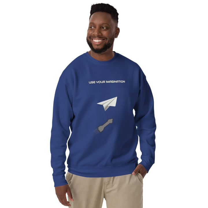 Use your Imagination Unisex Premium Sweatshirt - White - S - ArtyKoala