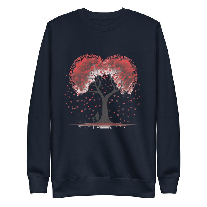 Valentine Tree Graphic Sweatshirt - Navy Blazer - S - ArtyKoala