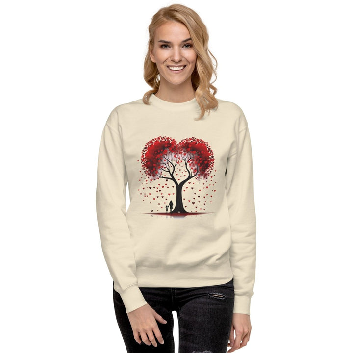 Valentine Tree Graphic Sweatshirt - Bone - S - ArtyKoala