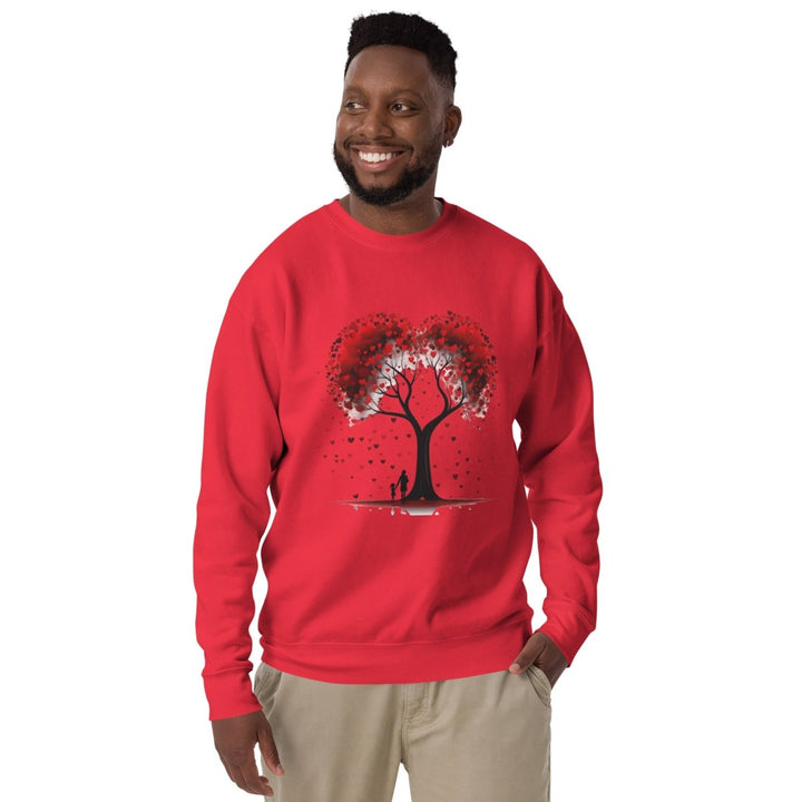 Valentine Tree Graphic Sweatshirt - Team Red - S - ArtyKoala
