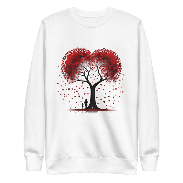 Valentine Tree Graphic Sweatshirt - White - S - ArtyKoala