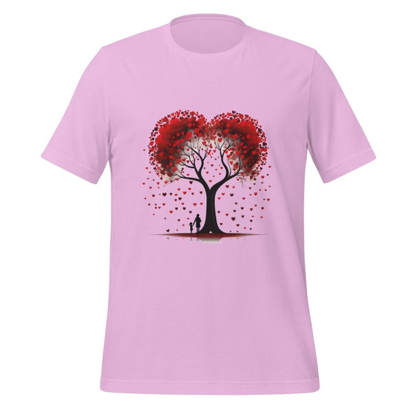 Valentine Tree Graphic Tee - Lilac - S - ArtyKoala