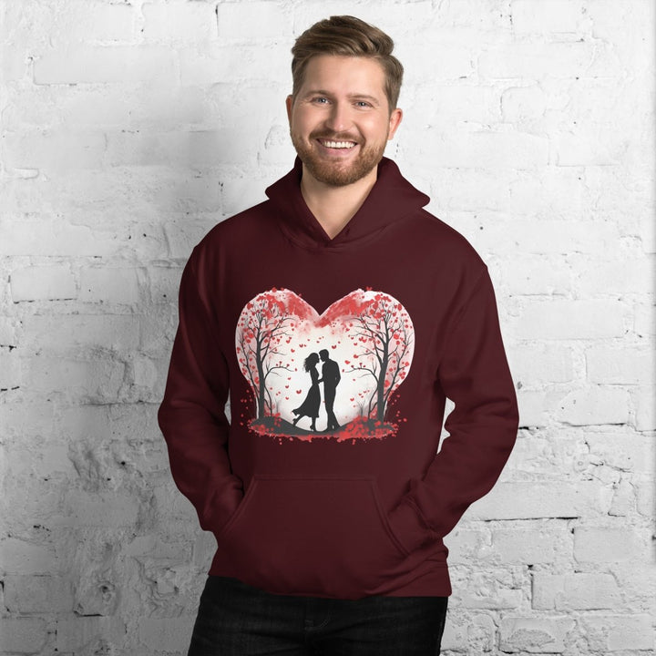 Valentine's Day Concept Graphic Hoodie - Maroon - S - ArtyKoala