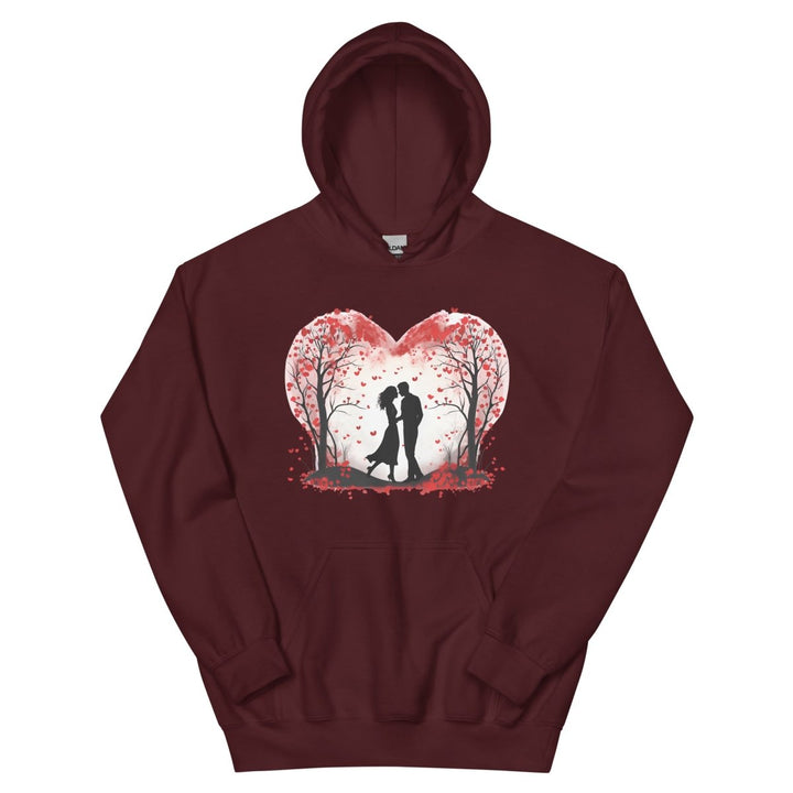 Valentine's Day Concept Graphic Hoodie - Maroon - S - ArtyKoala