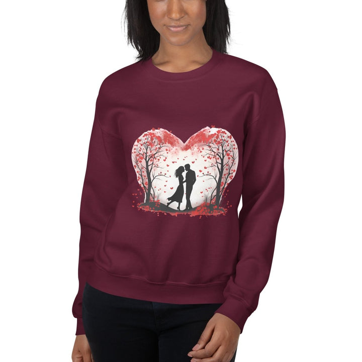 Valentine's Day ConceptGraphic Sweatshirt - Maroon - S - ArtyKoala