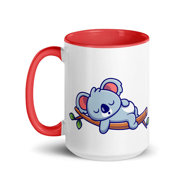 Very Tired Koala Mug with Color Inside - ArtyKoala