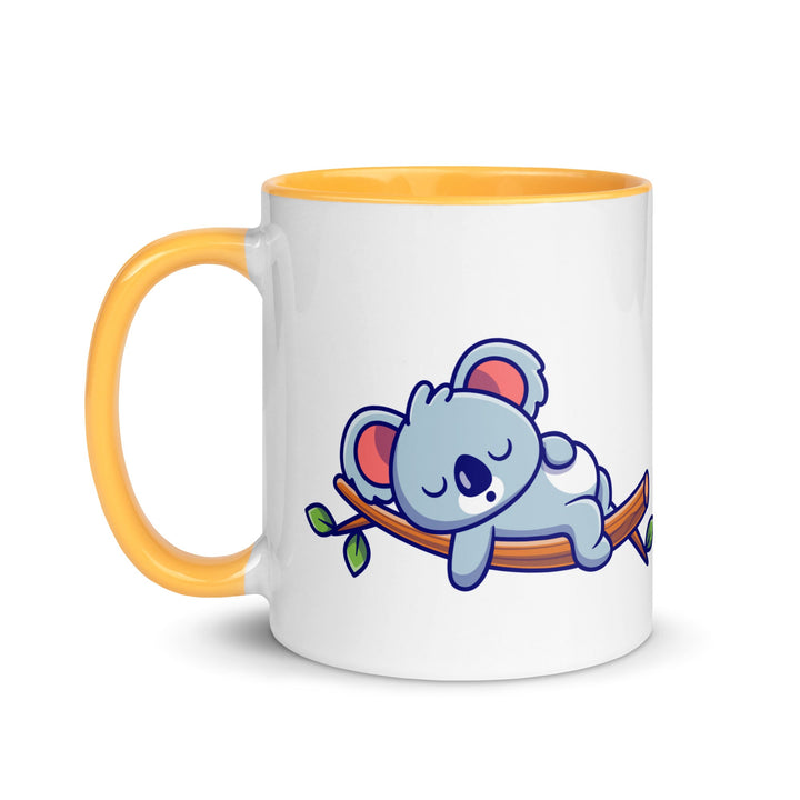 Very Tired Koala Mug with Color Inside - ArtyKoala