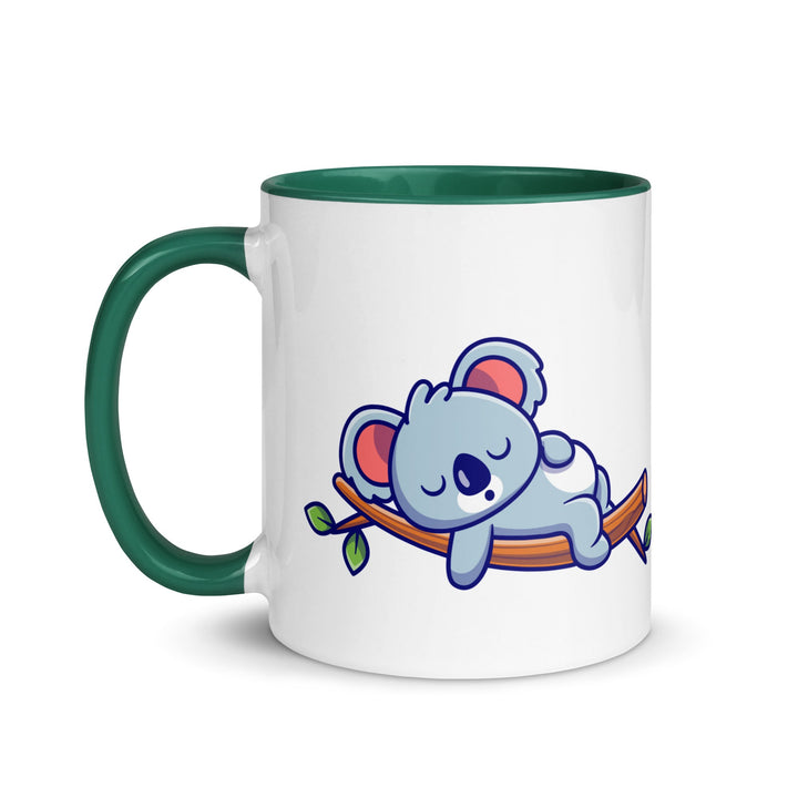 Very Tired Koala Mug with Color Inside - ArtyKoala