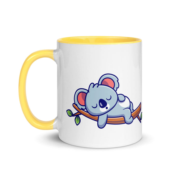 Very Tired Koala Mug with Color Inside - ArtyKoala