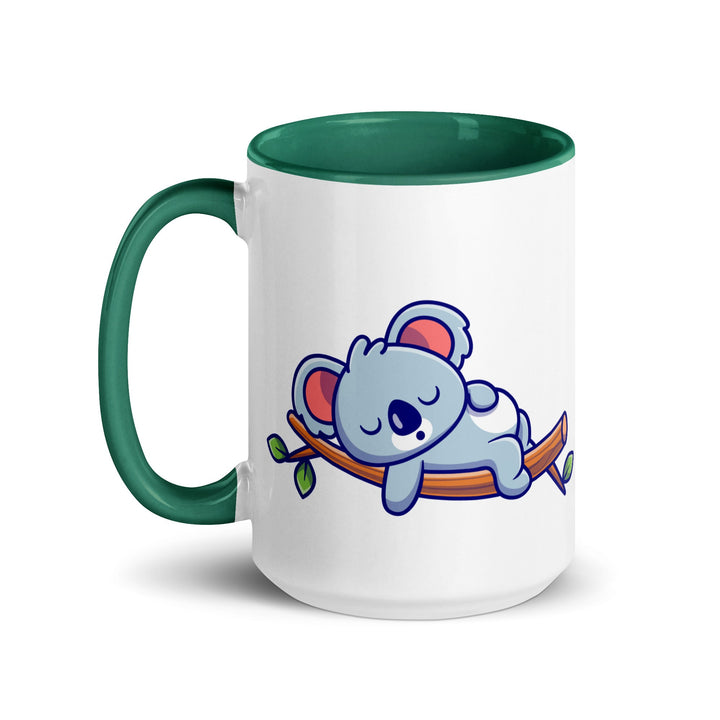 Very Tired Koala Mug with Color Inside - ArtyKoala