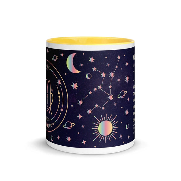 Virgo Colorful Print Mug - Black - 11 oz - ArtyKoala