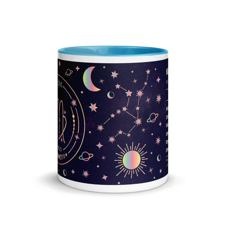 Virgo Colorful Print Mug - Blue - 11 oz - ArtyKoala