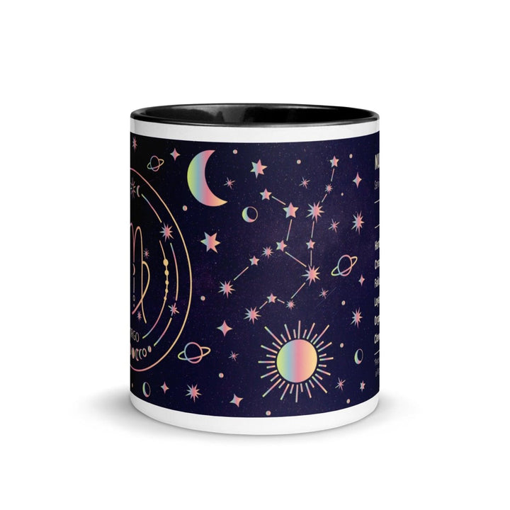 Virgo Colorful Print Mug - Black - 11 oz - ArtyKoala