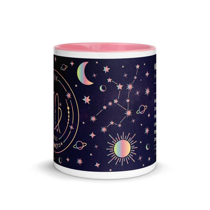 Virgo Colorful Print Mug - Pink - 11 oz - ArtyKoala